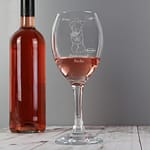 Personalised Me To You Wedding Female Wine Glass - ItJustGotPersonal.co.uk