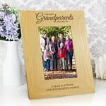 Personalised The Best Grandparents 6x4 Oak Finish Photo Frame - ItJustGotPersonal.co.uk