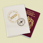 Personalised Stamped Cream Passport Holder - ItJustGotPersonal.co.uk