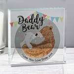 Personalised Daddy Bear Crystal Token - ItJustGotPersonal.co.uk