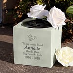 Personalised Dove Memorial Vase - ItJustGotPersonal.co.uk