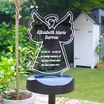 Personalised Angel Memorial Outdoor Solar Light - ItJustGotPersonal.co.uk