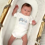Personalised Blue Elephant 0-3 Months Baby Vest - ItJustGotPersonal.co.uk