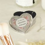 Personalised Floral Watercolour Heart Trinket Box - ItJustGotPersonal.co.uk