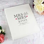 Personalised Mrs & Mrs Traditional Photo Album - ItJustGotPersonal.co.uk