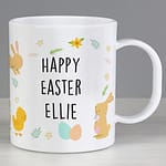 Personalised Easter Bunny & Chick Plastic Mug - ItJustGotPersonal.co.uk