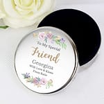 Personalised Floral Watercolour Round Trinket Box - ItJustGotPersonal.co.uk