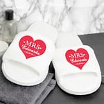 Personalised Mrs Velour Slippers - ItJustGotPersonal.co.uk