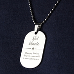 Personalised No.1 Stainless Steel Dog Tag Necklace - ItJustGotPersonal.co.uk