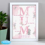 Personalised Me To You Mum White A4 Framed Print - ItJustGotPersonal.co.uk