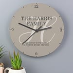 Personalised Family Wooden Clock - ItJustGotPersonal.co.uk