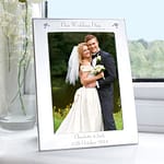 Personalised Silver 5x7 Decorative Our Wedding Day Photo Frame - ItJustGotPersonal.co.uk
