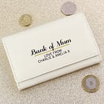 Personalised Classic Cream Leather Purse - ItJustGotPersonal.co.uk