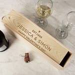 Personalised Love Heart Wooden Wine Bottle Box - ItJustGotPersonal.co.uk