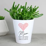 Personalised Heart Plant Pot - ItJustGotPersonal.co.uk