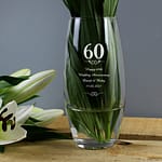 Personalised 60 Years Bullet Vase - ItJustGotPersonal.co.uk