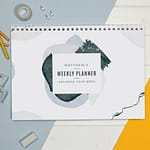 Personalised Abstract A4 Desk Planner - ItJustGotPersonal.co.uk