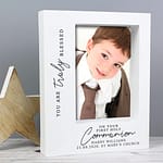 Personalised 'Truly Blessed' First Holy Communion 5x7 Box Photo Frame - ItJustGotPersonal.co.uk