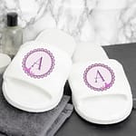 Personalised Butterfly Initial Velour Slippers - ItJustGotPersonal.co.uk
