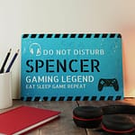 Personalised Gamer Do Not Disturb Metal Sign - ItJustGotPersonal.co.uk
