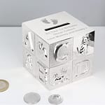 Personalised Footprints ABC Money Box - ItJustGotPersonal.co.uk
