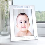 Personalised Silver 5x7 Baby Boy Photo Frame - ItJustGotPersonal.co.uk