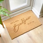 Personalised Couples Rectangle Indoor Doormat - ItJustGotPersonal.co.uk