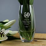 Personalised 50 Years Bullet Vase - ItJustGotPersonal.co.uk