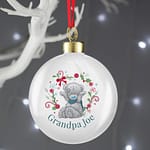 Personalised Me To You For Grandad Dad Christmas Bauble - ItJustGotPersonal.co.uk