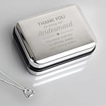Personalised Bridesmaid Box and Heart Necklace - ItJustGotPersonal.co.uk