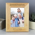 Personalised 'Grandchildren are a Blessing' 5x7 Wooden Photo Frame - ItJustGotPersonal.co.uk