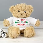 Personalised Merry Christmas Teddy Bear - ItJustGotPersonal.co.uk