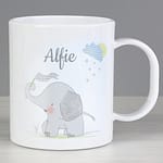 Personalised Hessian Elephant Plastic Mug - ItJustGotPersonal.co.uk