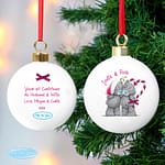 Personalised Me To You Couple Christmas Bauble - ItJustGotPersonal.co.uk