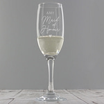 Personalised Maid of Honour Flute Glass - ItJustGotPersonal.co.uk