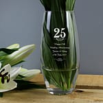 Personalised 25 Years Bullet Vase - ItJustGotPersonal.co.uk