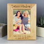 Personalised Best Friends 5x7 Wooden Photo Frame - ItJustGotPersonal.co.uk