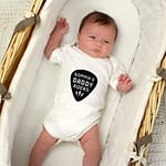 Personalised Daddy Rocks 0-3 Months Baby Vest - ItJustGotPersonal.co.uk