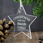 Personalised Acrylic Christmas Star Decoration - ItJustGotPersonal.co.uk
