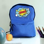 Personalised Superhero Blue Backpack - ItJustGotPersonal.co.uk