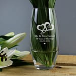 Personalised Love Hearts Bullet Vase - ItJustGotPersonal.co.uk