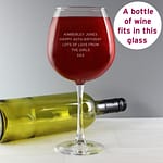 Personalised Bold Statement Bottle of Wine Glass - ItJustGotPersonal.co.uk