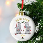 Personalised Me to You Christmas Couple's Bauble - ItJustGotPersonal.co.uk