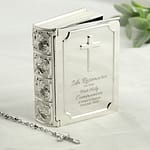 Personalised First Holy Communion Bible Trinket Box with Rosary Beads - ItJustGotPersonal.co.uk