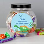Personalised Dinosaur Sweets Jar - ItJustGotPersonal.co.uk