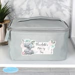 Personalised Me to You Floral Grey Toiletry Bag - ItJustGotPersonal.co.uk