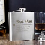 Personalised Best Man Hip Flask - ItJustGotPersonal.co.uk