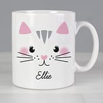Personalised Cute Cat Face Mug - ItJustGotPersonal.co.uk
