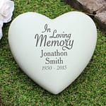 Personalised In Loving Memory Heart Memorial - ItJustGotPersonal.co.uk