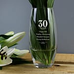 Personalised 30 Years Bullet Vase - ItJustGotPersonal.co.uk